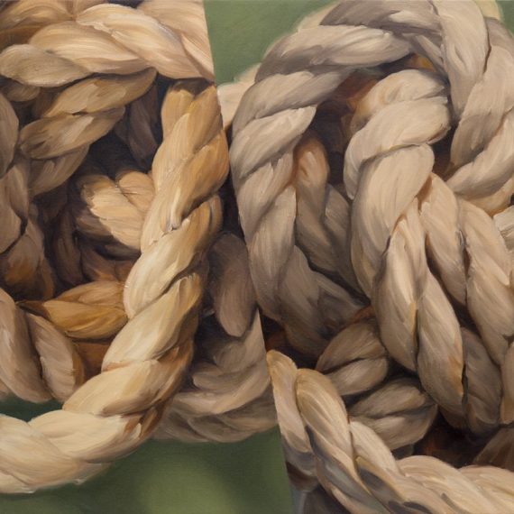 Oil on canvas Untitled (rope #2) by Susan Brenner