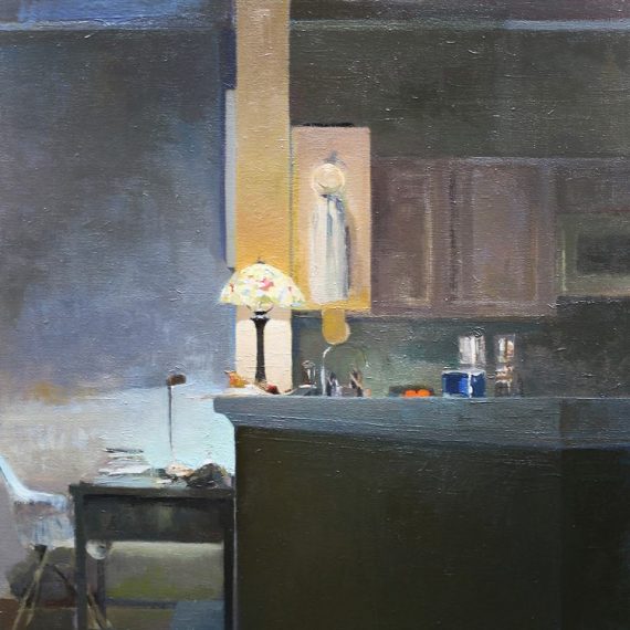 Oil on canvas Two Lamps by Greg Siler